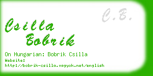 csilla bobrik business card